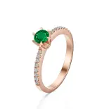 Pierścionek z różowego złota ze szmaragdem AJPZ_035